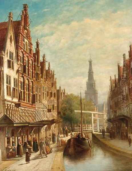 View of Alkmaar Oil Painting by Pieter Gerard Vertin