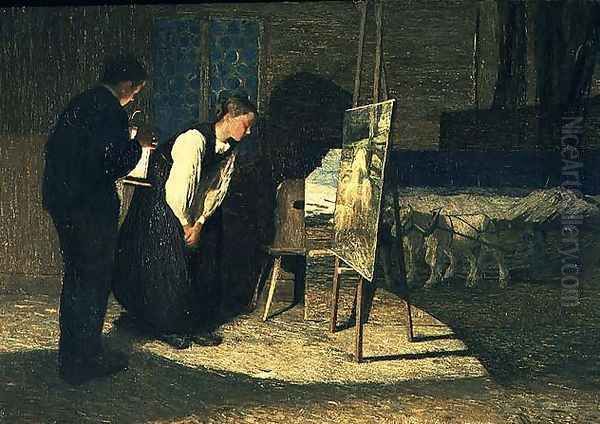 My Models, 1888 Oil Painting by Giovanni Segantini