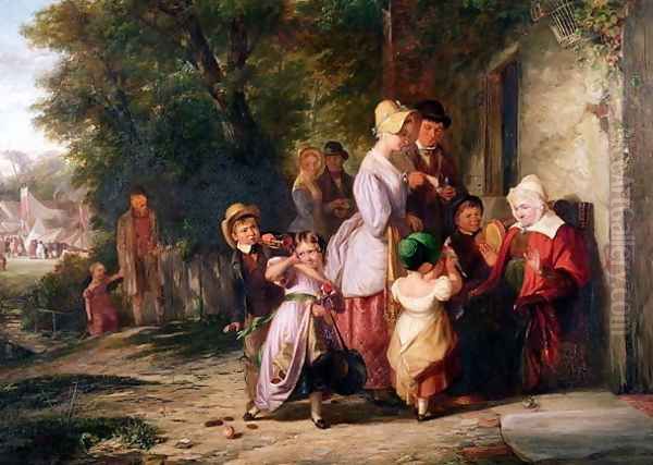 Returning from the Fair Oil Painting by Thomas Webster