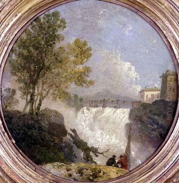 The Weir on the Po Oil Painting by Richard Wilson