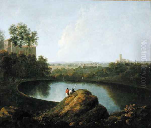 The Head of Lake Nemi Oil Painting by Richard Wilson