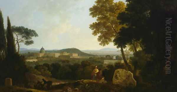 St. Peters and the Vatican from the Janiculum, Rome, 1757 Oil Painting by Richard Wilson