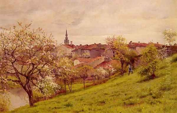 Le Printemps, Amiens (Spring, Amiens) Oil Painting by Jean Ferdinand Monchablon