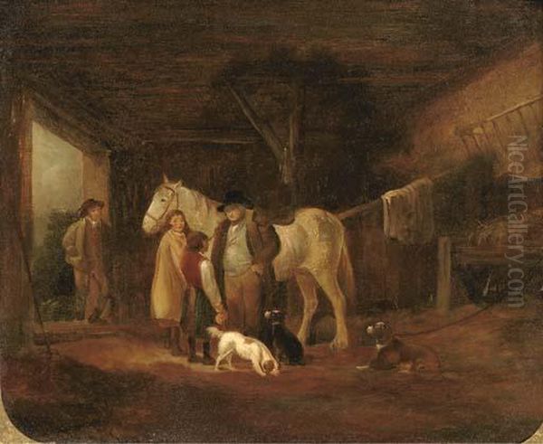 Farewell To Father Oil Painting by George Morland