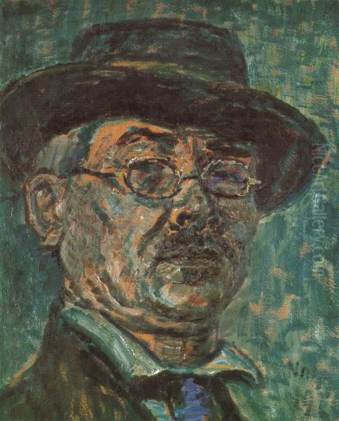 Self-portrait Oil Painting by Istvan Nagy