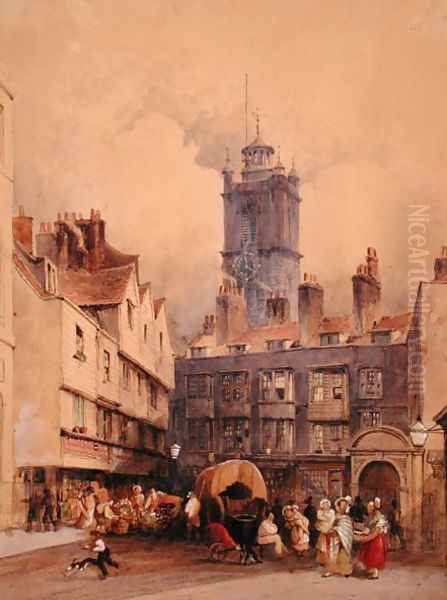 St. Giles, Cripplegate Oil Painting by George (Sydney) Shepherd