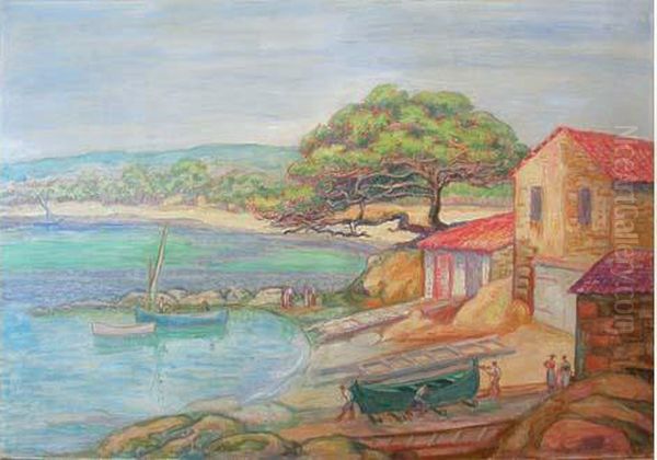 La Pointe De Gouron Oil Painting by Jean Peske