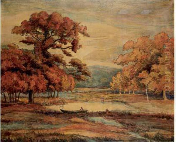 Le Sous-bois Oil Painting by Jean Peske