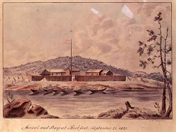 Arrival and Stay at Rockfort, 1821 Oil Painting by John Simpson