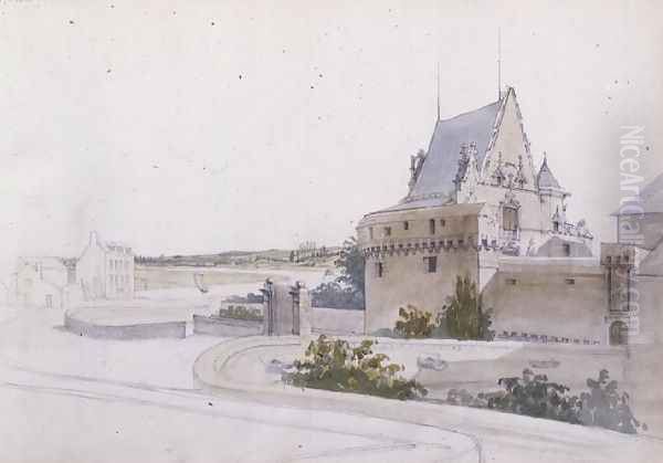 View of Nantes Oil Painting by George Clarkson Stanfield