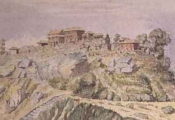 View of the Durber in the City of Goorkah Oil Painting by Dr. H.A. Oldfield