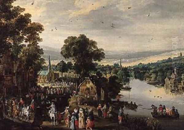 Village Fete Oil Painting by Josse de Momper