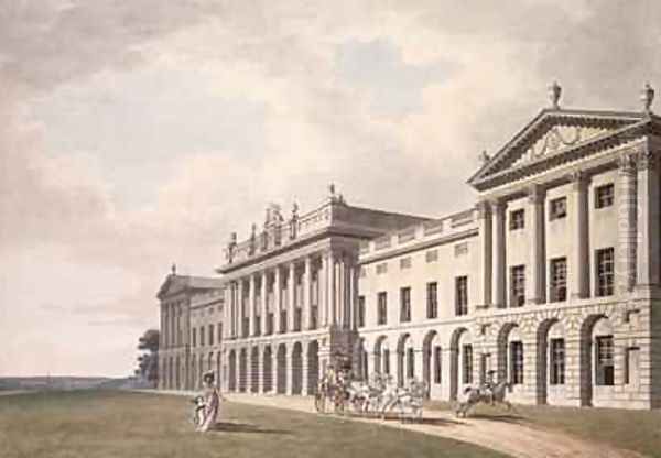 View of Heveningham Hall in Suffolk the Seat of Sir Gerrard Vanneck Bart Oil Painting by Thomas Malton, Jnr.