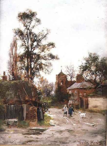 Going to the Village Oil Painting by Henry John Yeend King