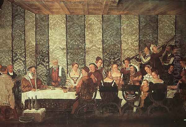 Banquet (16th century) Oil Painting by Italian Unknown Masters