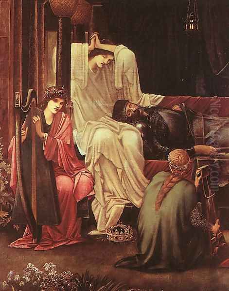 The Last Sleep of Arthur in Avalon Oil Painting by Sir Edward Coley Burne-Jones