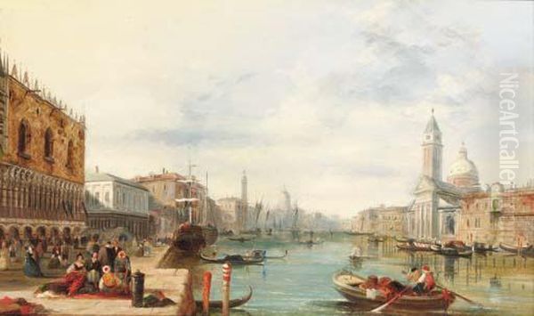 The Grand Canal Oil Painting by Alfred Pollentine