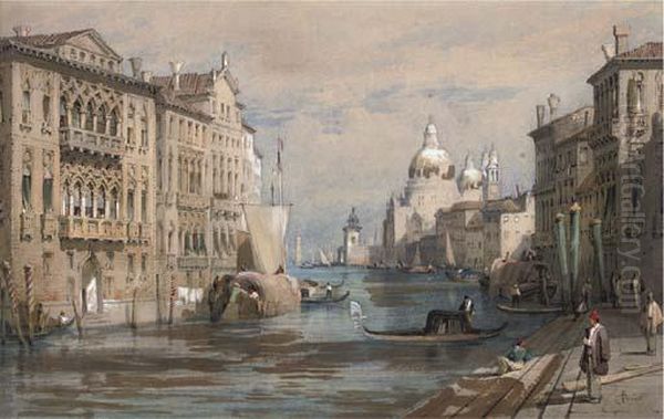 The Grand Canal Oil Painting by Samuel Prout