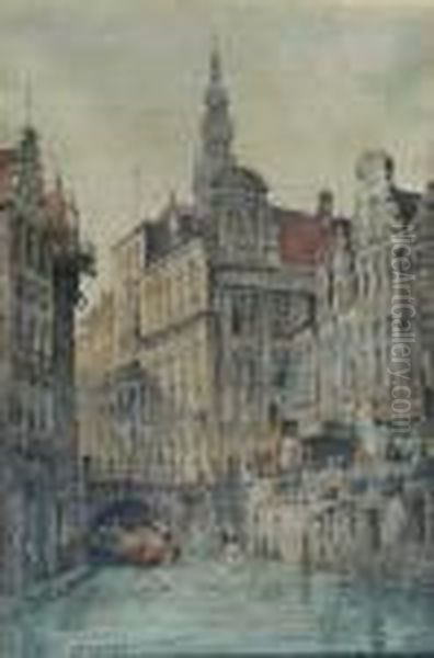 Hotel De Ville De Utrecht Oil Painting by Samuel Prout