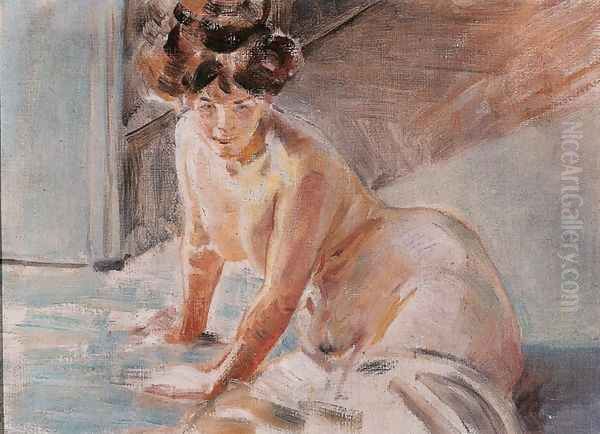 Study of a Female Nude Oil Painting by Jacek Malczewski