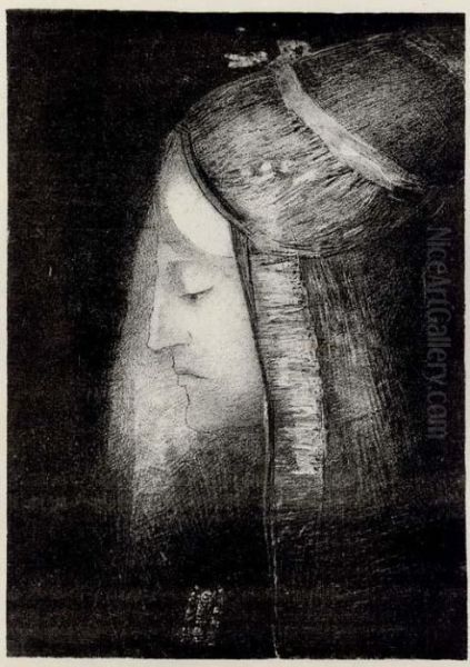 Profil De Lumiere Oil Painting by Odilon Redon