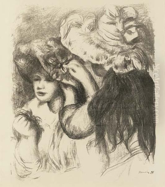 Le Chapeau Epingle, Ire Planche Oil Painting by Pierre Auguste Renoir