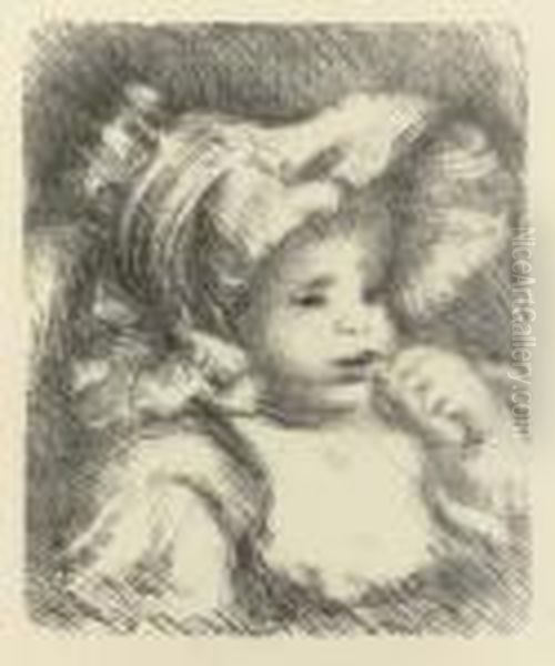 L'enfant Au Biscuit Oil Painting by Pierre Auguste Renoir