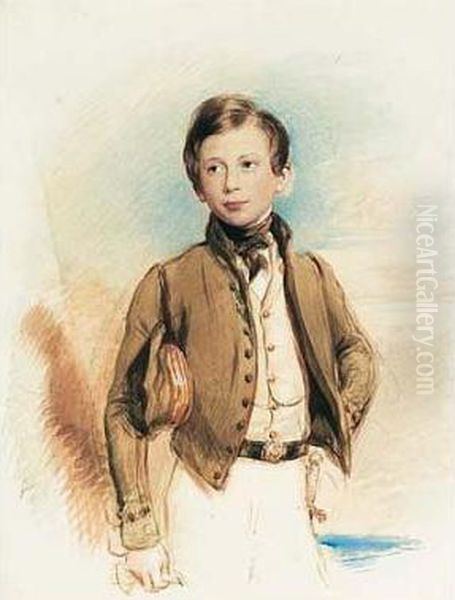 Portrait Of A Boy Oil Painting by George Richmond