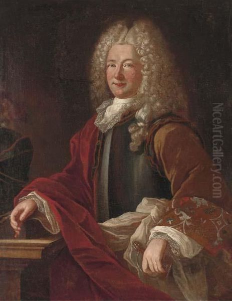 Portrait Of A Gentleman Oil Painting by Hyacinthe Rigaud