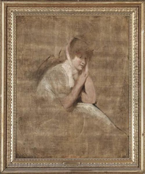 Portrait Of A Lady, Possibly Lady Emma Hamilton Oil Painting by George Romney