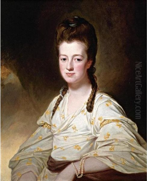 Portrait Of A Lady, Said To Be 
Dorothy Cavendish Bentinck, Duchess Of Portland (1750-1794) Oil Painting by George Romney