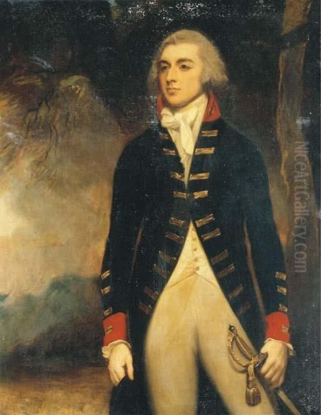 Portrait Of William Augustus, 3rd Earl Of De La Warr (1757-1783),three-quarter-length Oil Painting by George Romney