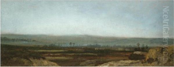 Paysage Panoramique Des Environs De Paris Oil Painting by Theodore Rousseau