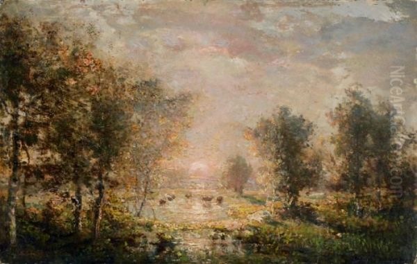 Paysage Oil Painting by Theodore Rousseau