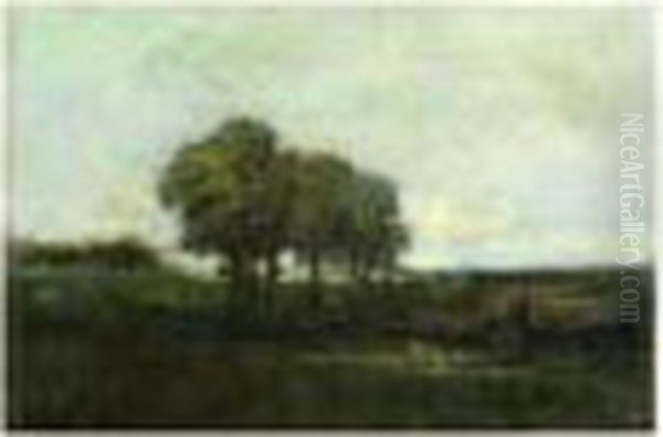 Paysage Aux Arbres Oil Painting by Theodore Rousseau