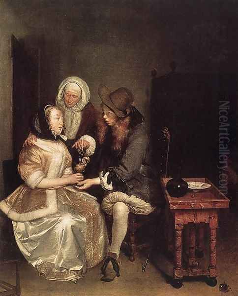 The Glass of Lemonade 1655-60 Oil Painting by Gerard Ter Borch