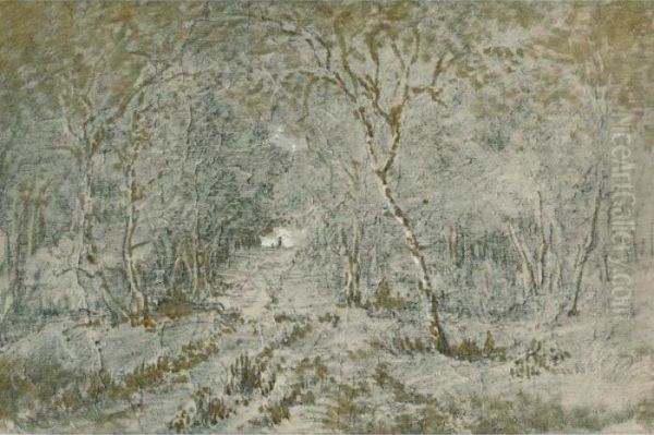 Allee Sous Bois Oil Painting by Theodore Rousseau