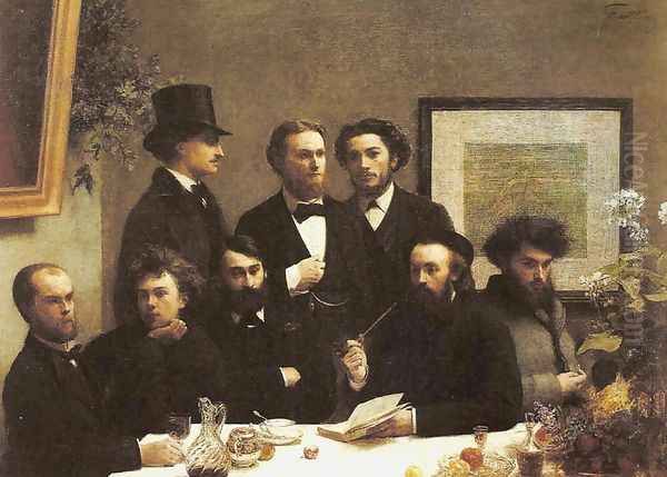 Corner of the Table Oil Painting by Ignace Henri Jean Fantin-Latour