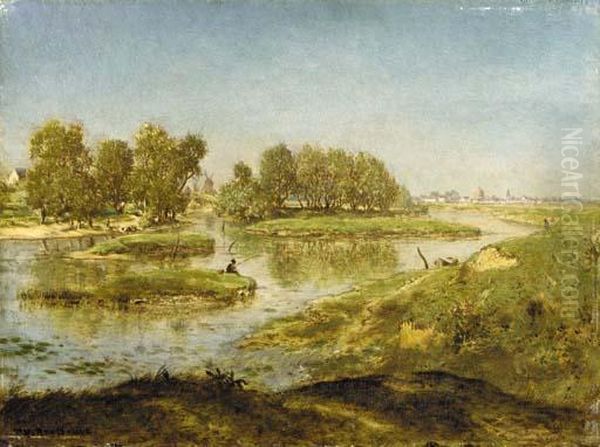 Paysage Fluviale Oil Painting by Theodore Rousseau