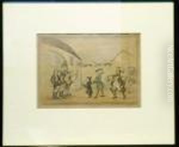 [coaching Scene] Oil Painting by Thomas Rowlandson