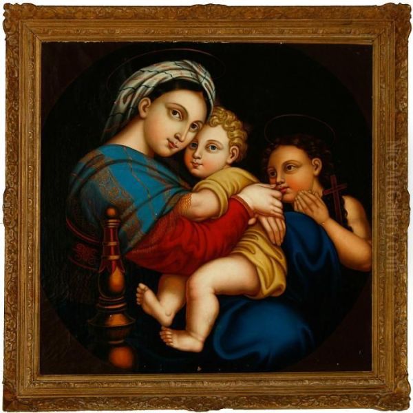 Madonna Della Sedia Oil Painting by Raphael (Raffaello Sanzio of Urbino)