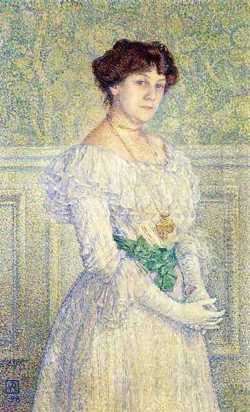 Portrait of Laure Fle Oil Painting by Theo van Rysselberghe