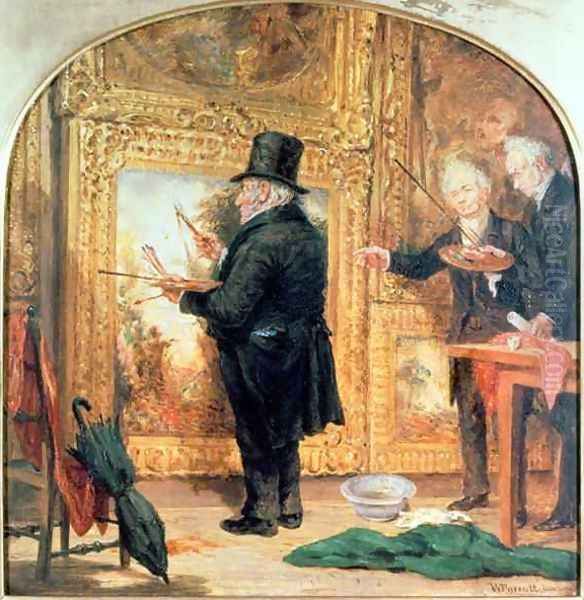 J. M. W.Turner 1775-1851 at the Royal Academy, Varnishing Day Oil Painting by William Parrott