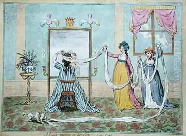 A Lady putting on her Cap Oil Painting by James Gillray