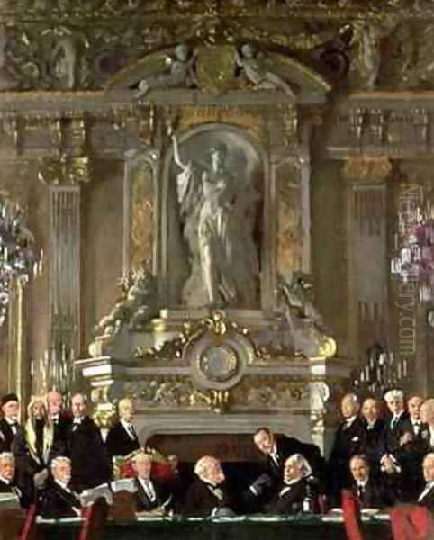 Peace Conference at the Quai dOrsay, 1919 Oil Painting by Sir William Newenham Montague Orpen