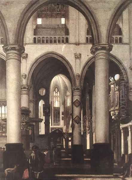 Interior of a Church (2) Oil Painting by Emanuel de Witte