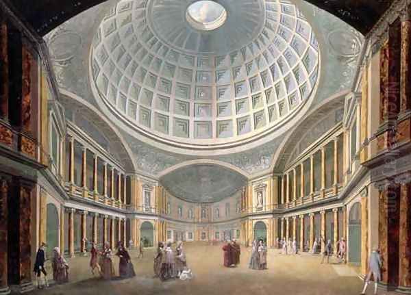 Interior of the Pantheon Oxford Road London Oil Painting by William Hodges