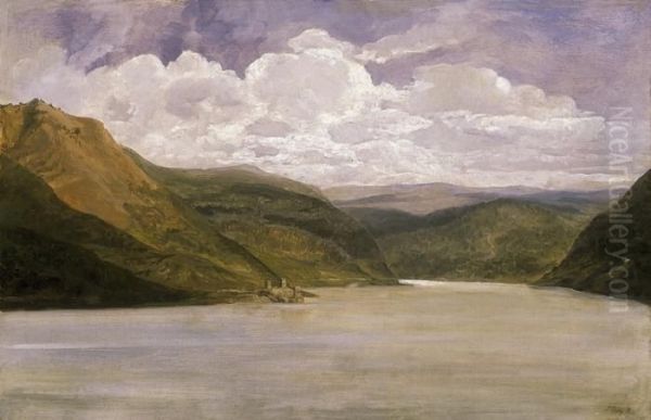 The Lower Danube Oil Painting by Karoly Telepy