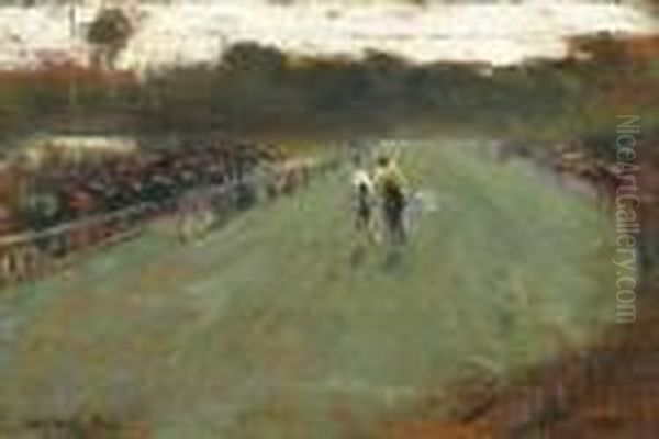 L'arrivee De La Course Oil Painting by Theo van Rysselberghe