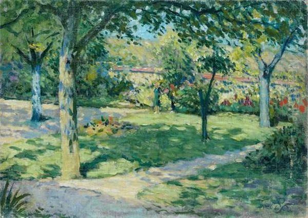 Conversation Dans Le Jardin Oil Painting by Theo van Rysselberghe